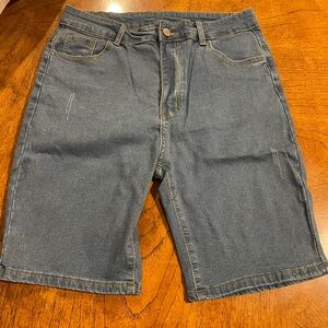 SHEIN Blue Jean Shorts Classic Denim Style